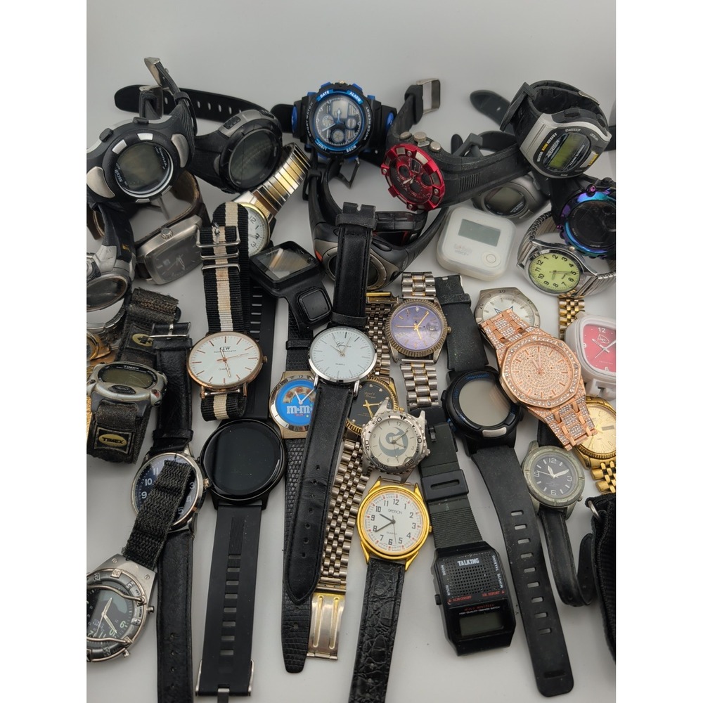 Over Four Pounds Men's Watch Lot Time, Armitron, Geneva- For Parts/ Repair